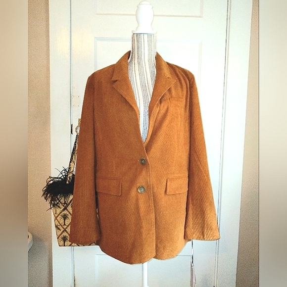 NWT Anthropologie Avec Les Filles Cordouroy Blazer - l - Picture 2 of 6